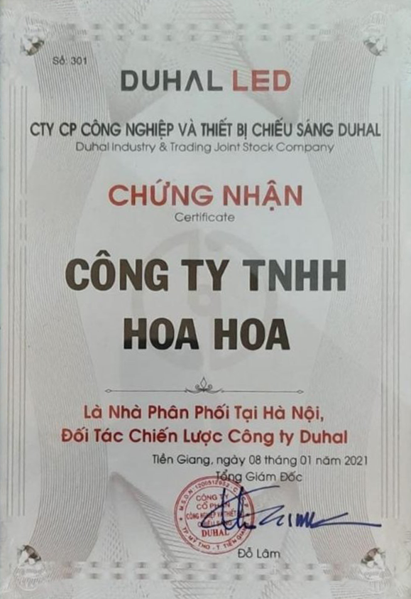 Nhà phân phối đèn chiếu sáng Duhal tại Hà Nội