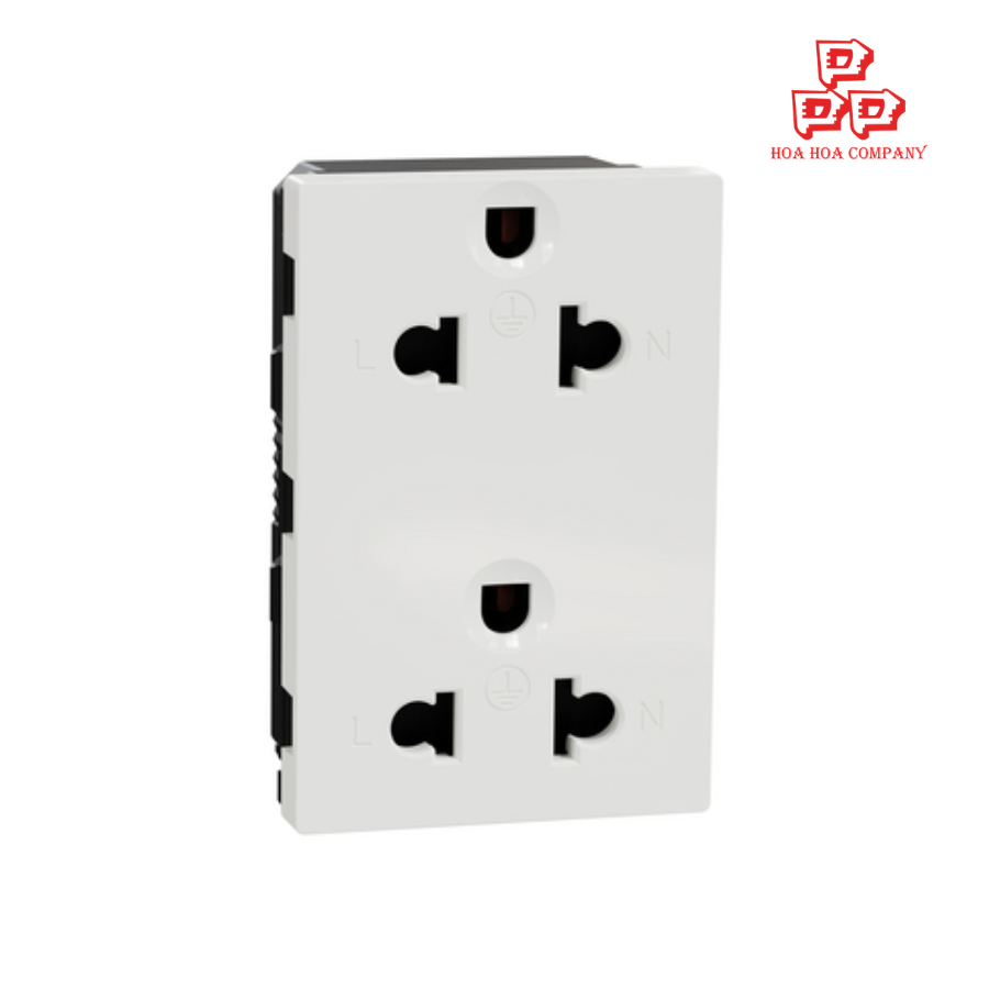 Ổ cắm đôi 3 chấu Miluz E