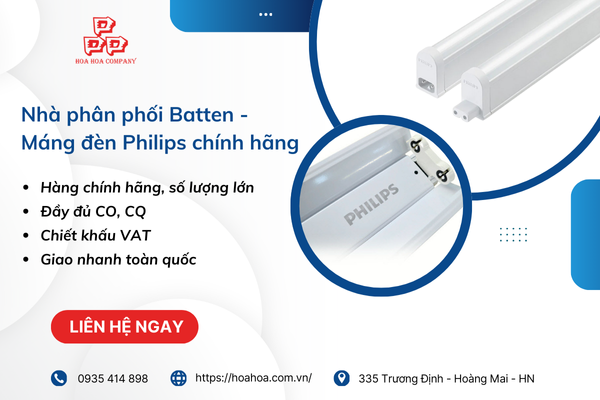  Nhà phân phối Batten - Máng đèn Philips chính hãng