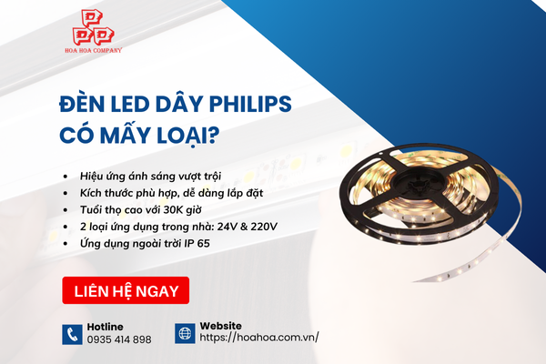  Đèn LED dây Philips có mấy loại?