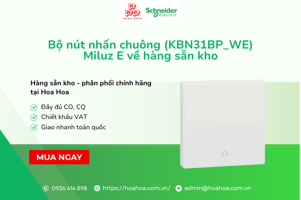  Bộ nút nhấn chuông (KBN31BP_WE) Vivace về hàng sẵn kho
