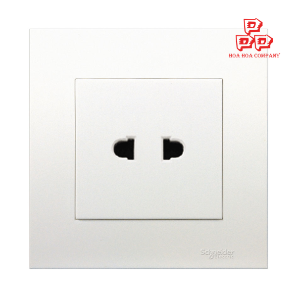 Bộ ổ cắm đơn 2 chấu - trắng