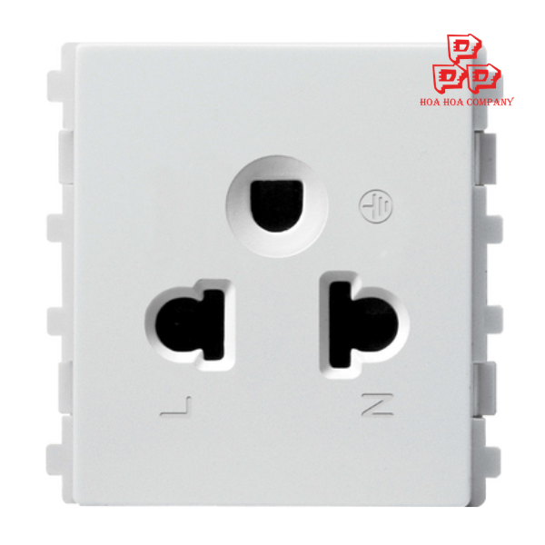Ổ  cắm đơn 3 chấu size M màu trắng Schneider